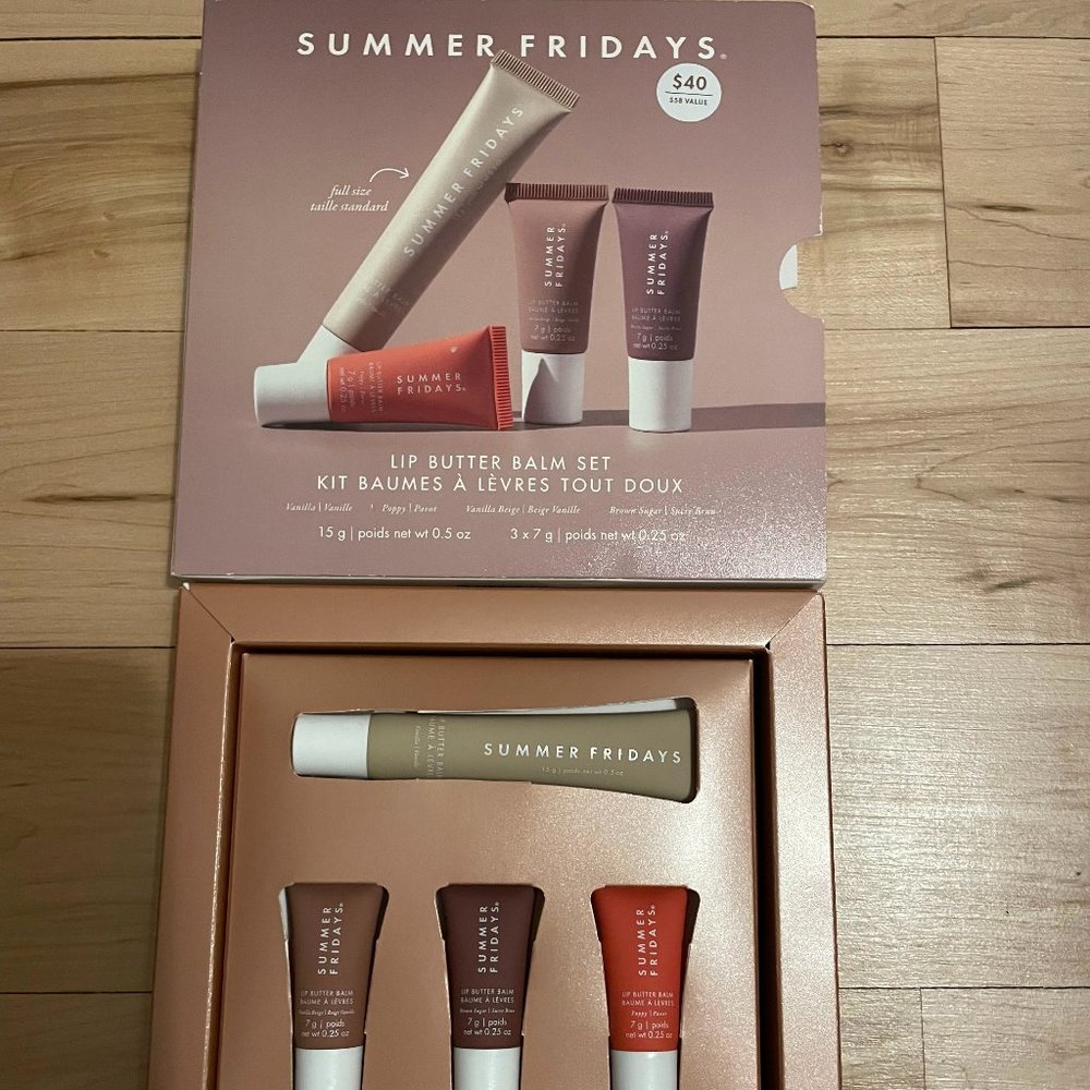 Summer Fridays Butter Lip Balm 4-Piece Set | NWB